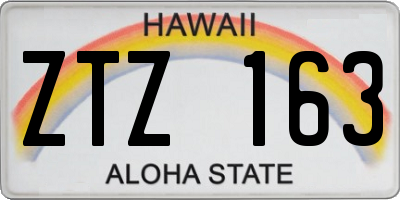 HI license plate ZTZ163