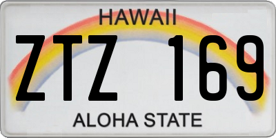 HI license plate ZTZ169