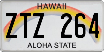 HI license plate ZTZ264