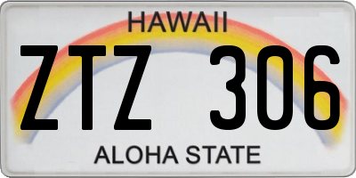 HI license plate ZTZ306