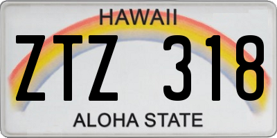 HI license plate ZTZ318