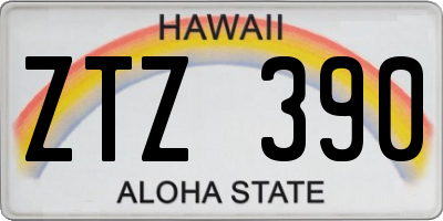 HI license plate ZTZ390