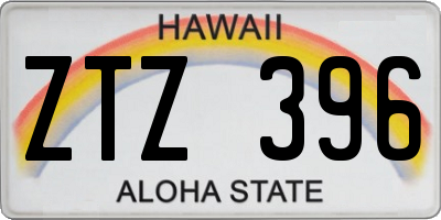 HI license plate ZTZ396