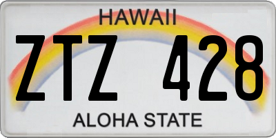 HI license plate ZTZ428