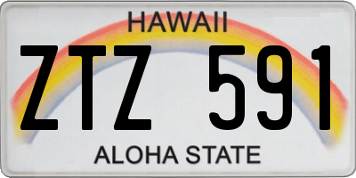 HI license plate ZTZ591