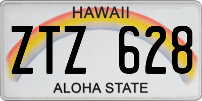 HI license plate ZTZ628