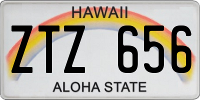 HI license plate ZTZ656
