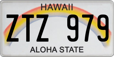 HI license plate ZTZ979