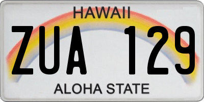 HI license plate ZUA129