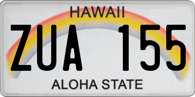 HI license plate ZUA155