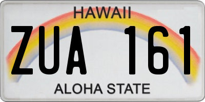 HI license plate ZUA161