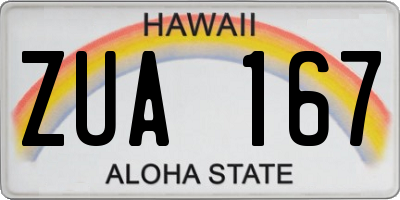 HI license plate ZUA167