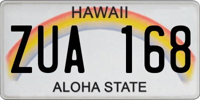 HI license plate ZUA168