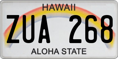 HI license plate ZUA268