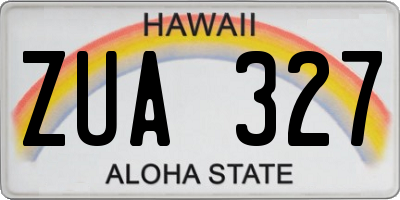 HI license plate ZUA327