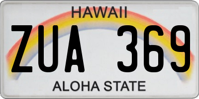 HI license plate ZUA369