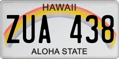 HI license plate ZUA438
