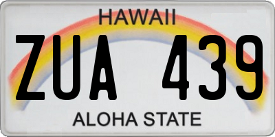 HI license plate ZUA439