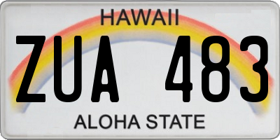 HI license plate ZUA483