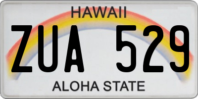 HI license plate ZUA529