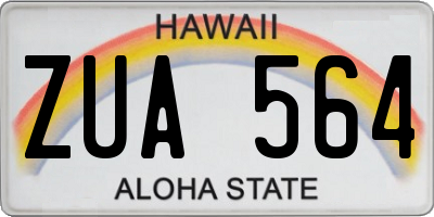 HI license plate ZUA564
