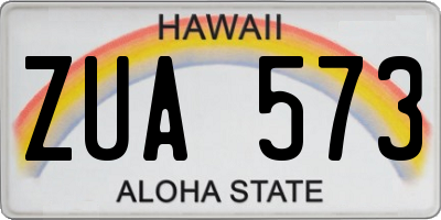 HI license plate ZUA573
