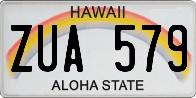 HI license plate ZUA579