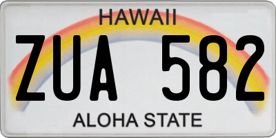 HI license plate ZUA582
