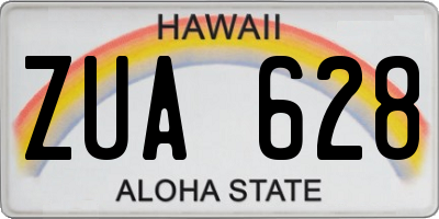 HI license plate ZUA628