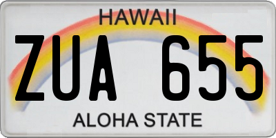HI license plate ZUA655