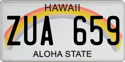 HI license plate ZUA659