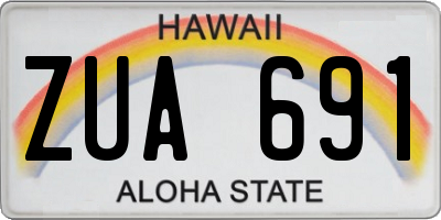 HI license plate ZUA691