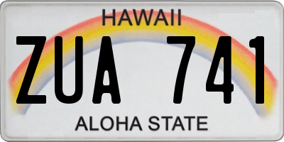 HI license plate ZUA741