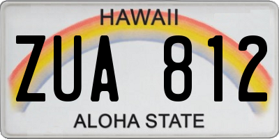 HI license plate ZUA812