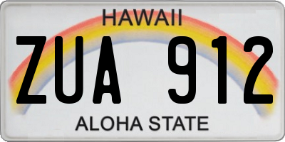 HI license plate ZUA912