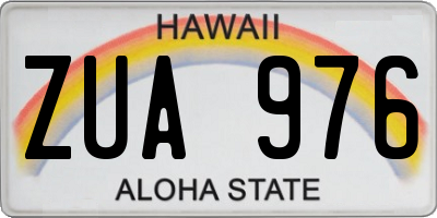 HI license plate ZUA976