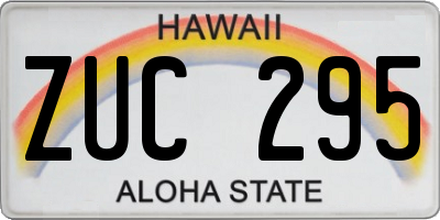 HI license plate ZUC295