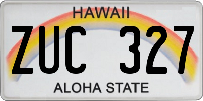 HI license plate ZUC327