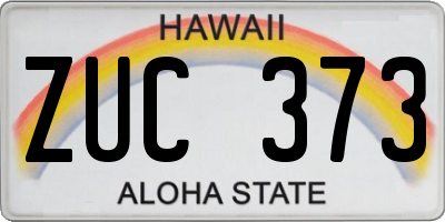 HI license plate ZUC373