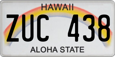 HI license plate ZUC438