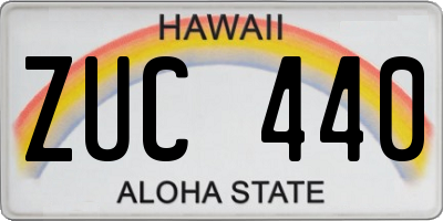 HI license plate ZUC440