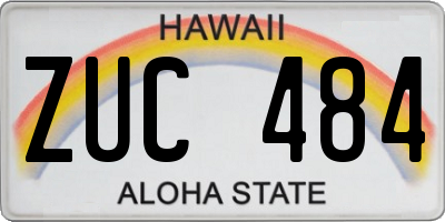 HI license plate ZUC484