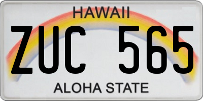 HI license plate ZUC565