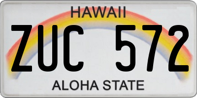 HI license plate ZUC572