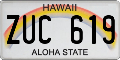 HI license plate ZUC619