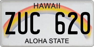 HI license plate ZUC620
