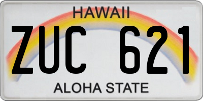 HI license plate ZUC621