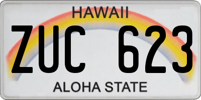 HI license plate ZUC623