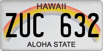 HI license plate ZUC632