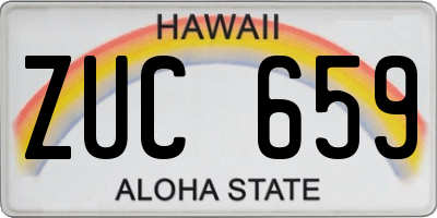 HI license plate ZUC659